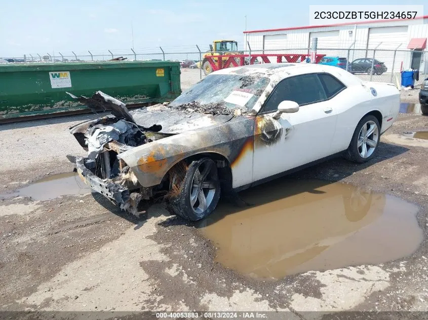 2016 Dodge Challenger R/T VIN: 2C3CDZBT5GH234657 Lot: 40053883