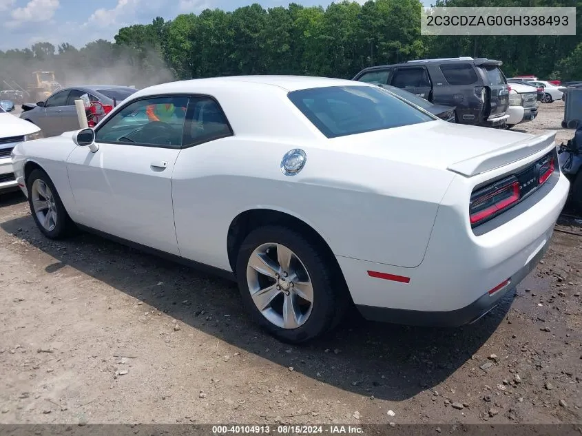 2016 Dodge Challenger Sxt VIN: 2C3CDZAG0GH338493 Lot: 40104913