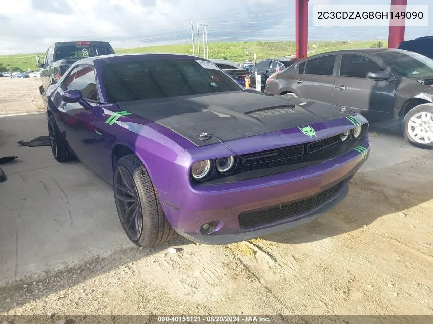 2C3CDZAG8GH149090 2016 Dodge Challenger Sxt