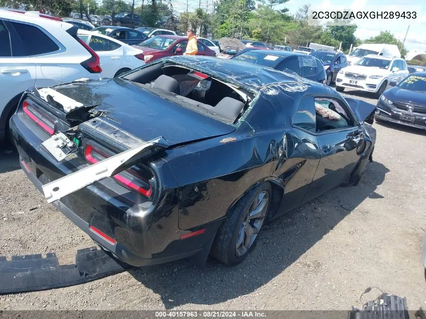 2C3CDZAGXGH289433 2016 Dodge Challenger Sxt