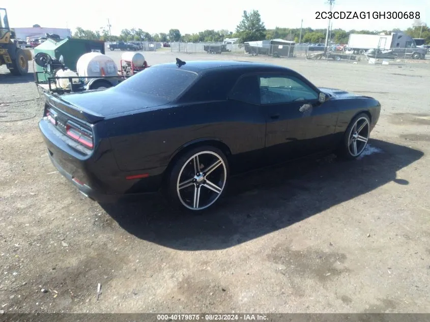 2C3CDZAG1GH300688 2016 Dodge Challenger Sxt Plus