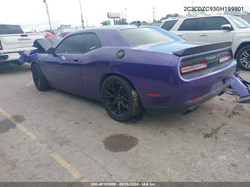 2C3CDZC93GH199801 2016 Dodge Challenger Srt Hellcat