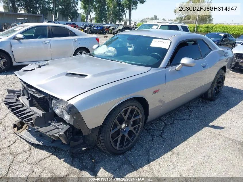 2016 Dodge Challenger R/T Scat Pack VIN: 2C3CDZFJ8GH314947 Lot: 40198151