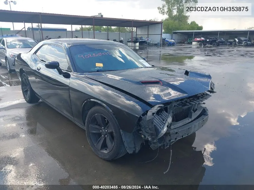 2C3CDZAG1GH353875 2016 Dodge Challenger Sxt