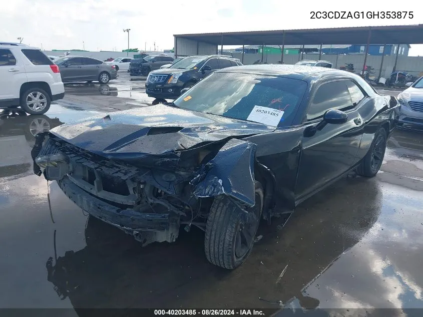 2C3CDZAG1GH353875 2016 Dodge Challenger Sxt