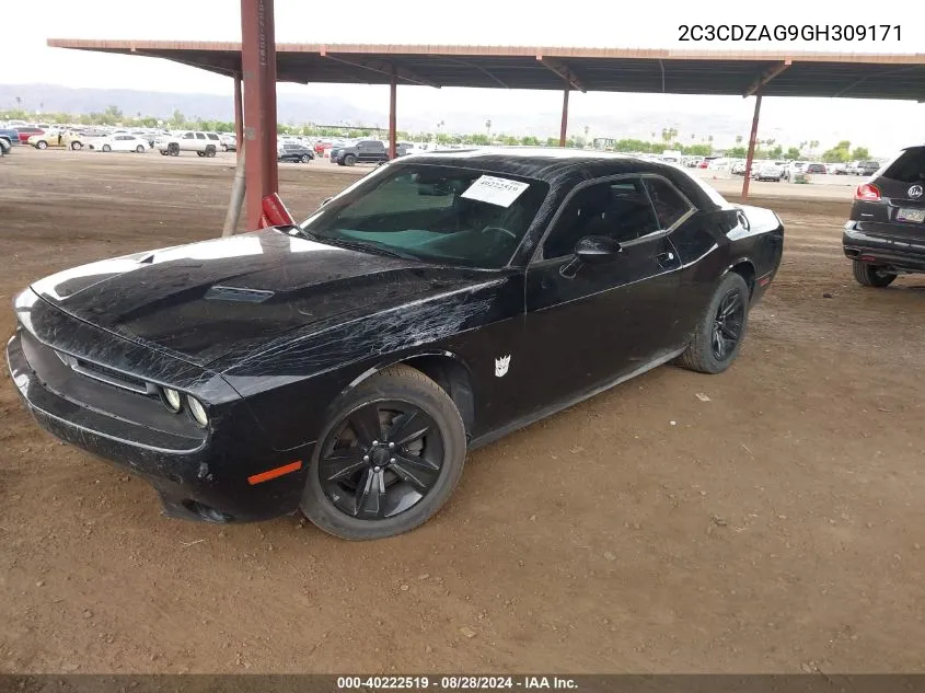 2C3CDZAG9GH309171 2016 Dodge Challenger Sxt