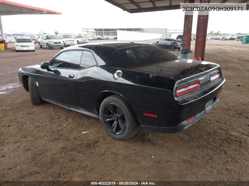 2C3CDZAG9GH309171 2016 Dodge Challenger Sxt