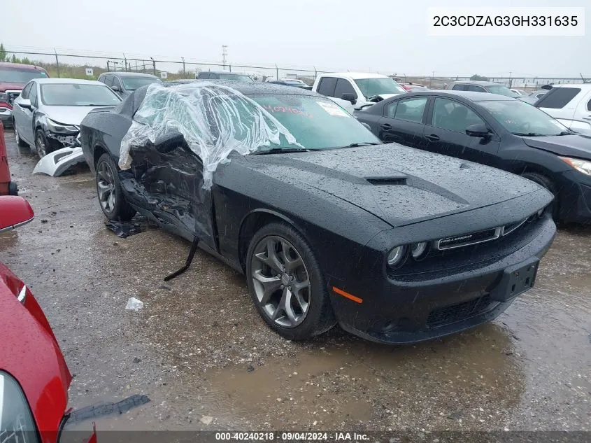 2C3CDZAG3GH331635 2016 Dodge Challenger Sxt