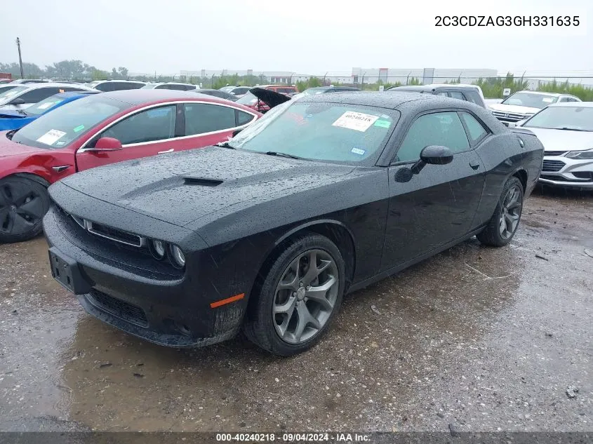 2C3CDZAG3GH331635 2016 Dodge Challenger Sxt