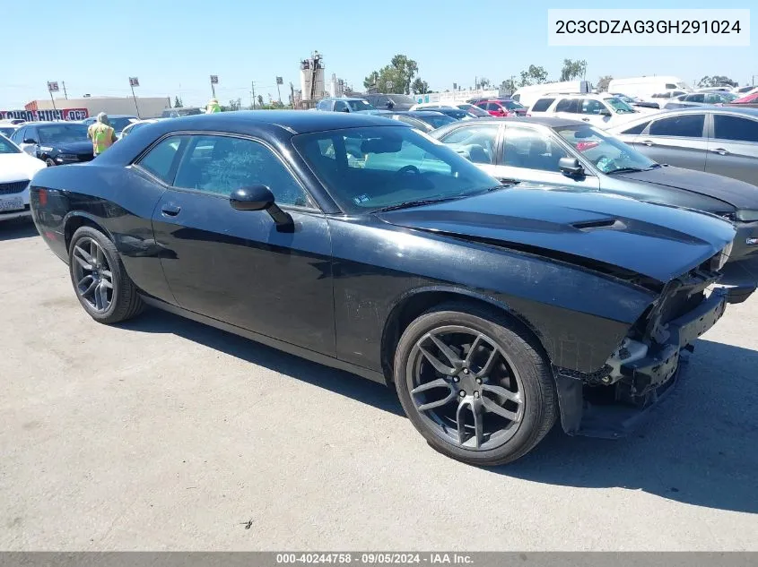 2C3CDZAG3GH291024 2016 Dodge Challenger Sxt