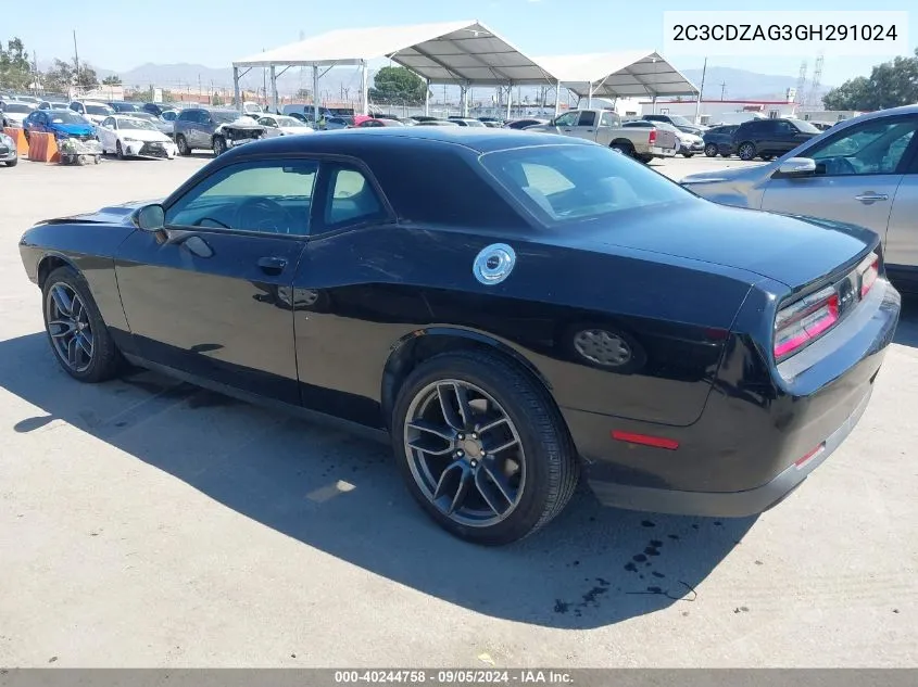 2016 Dodge Challenger Sxt VIN: 2C3CDZAG3GH291024 Lot: 40244758