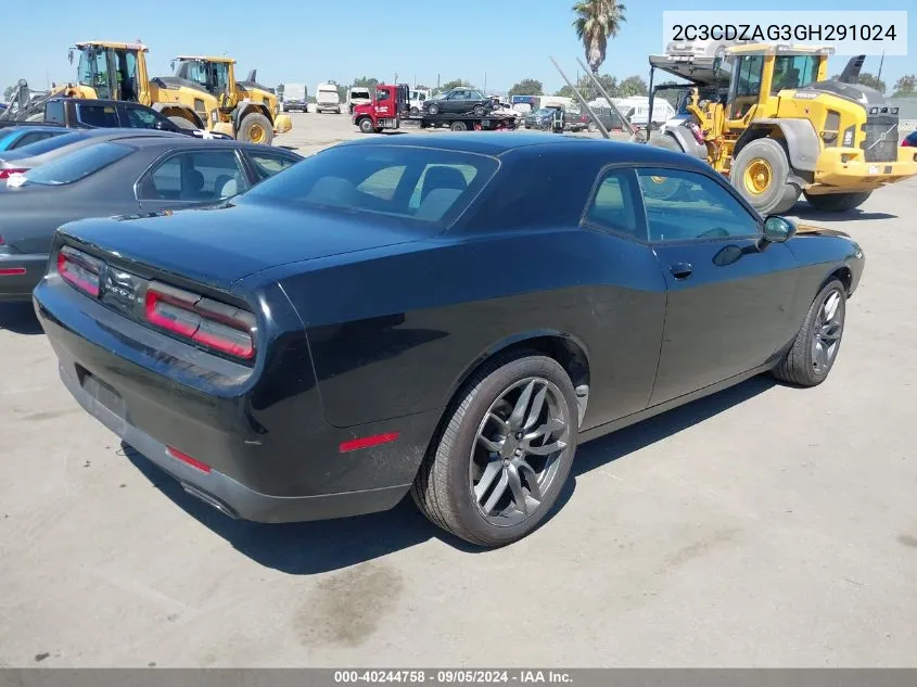 2C3CDZAG3GH291024 2016 Dodge Challenger Sxt