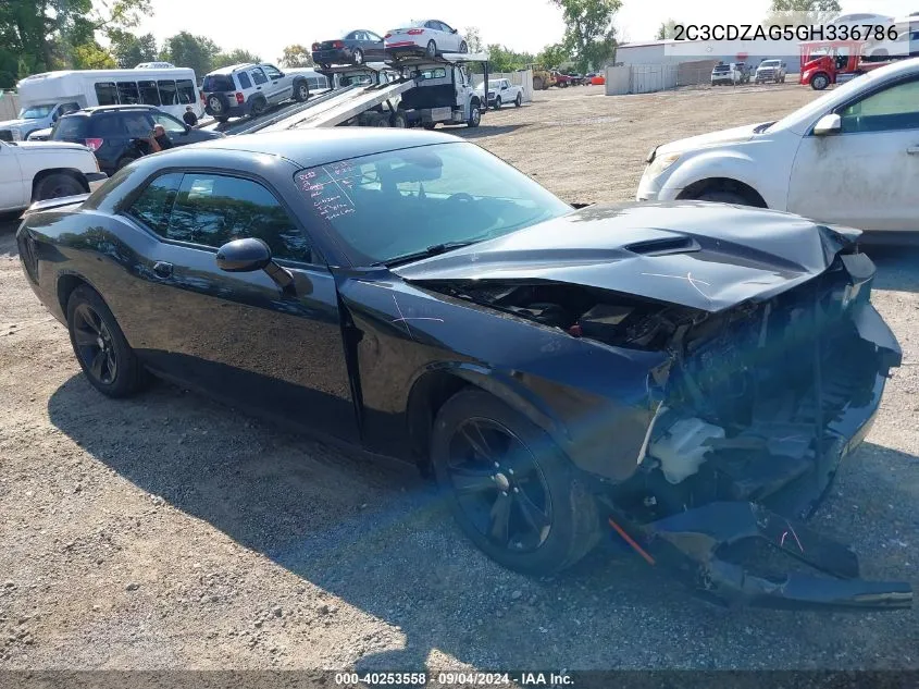 2C3CDZAG5GH336786 2016 Dodge Challenger Sxt