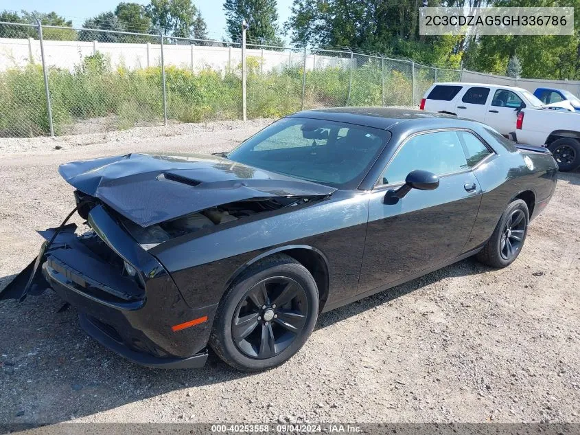 2016 Dodge Challenger Sxt VIN: 2C3CDZAG5GH336786 Lot: 40253558