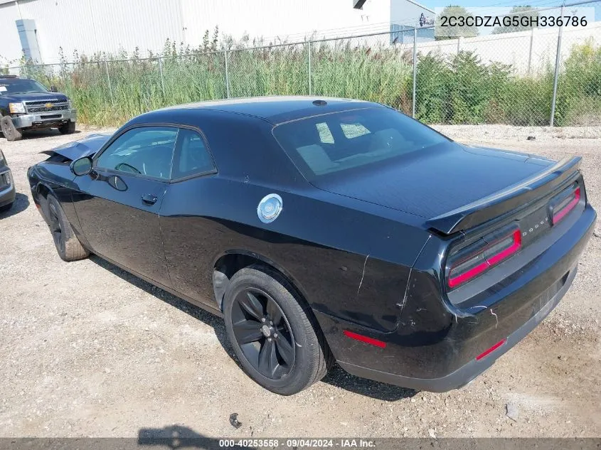 2C3CDZAG5GH336786 2016 Dodge Challenger Sxt