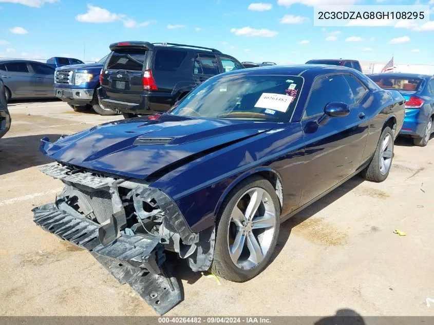 2C3CDZAG8GH108295 2016 Dodge Challenger Sxt