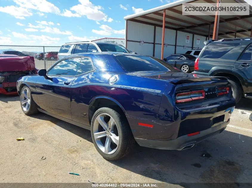 2C3CDZAG8GH108295 2016 Dodge Challenger Sxt