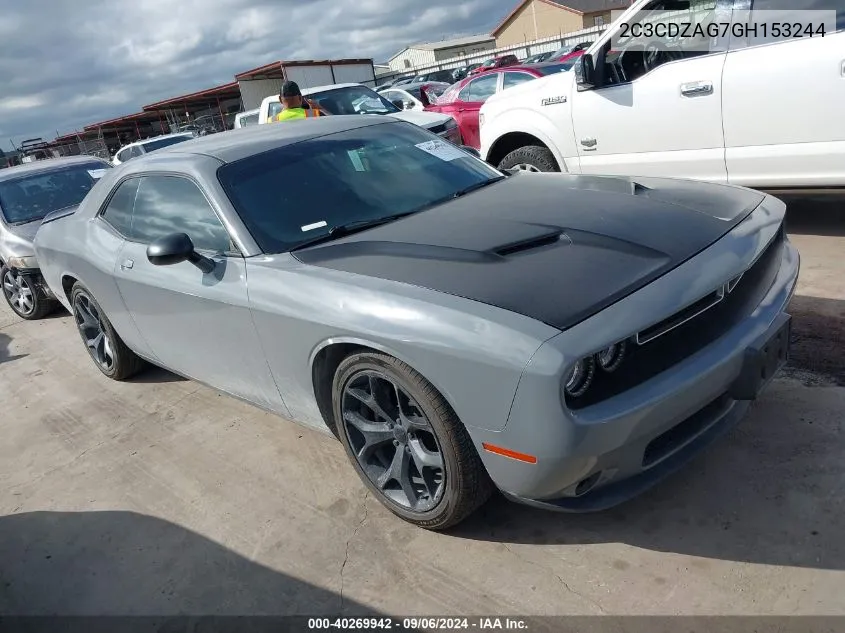 2016 Dodge Challenger Sxt VIN: 2C3CDZAG7GH153244 Lot: 40269942