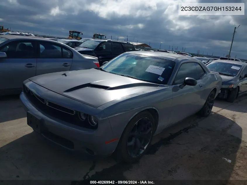 2016 Dodge Challenger Sxt VIN: 2C3CDZAG7GH153244 Lot: 40269942