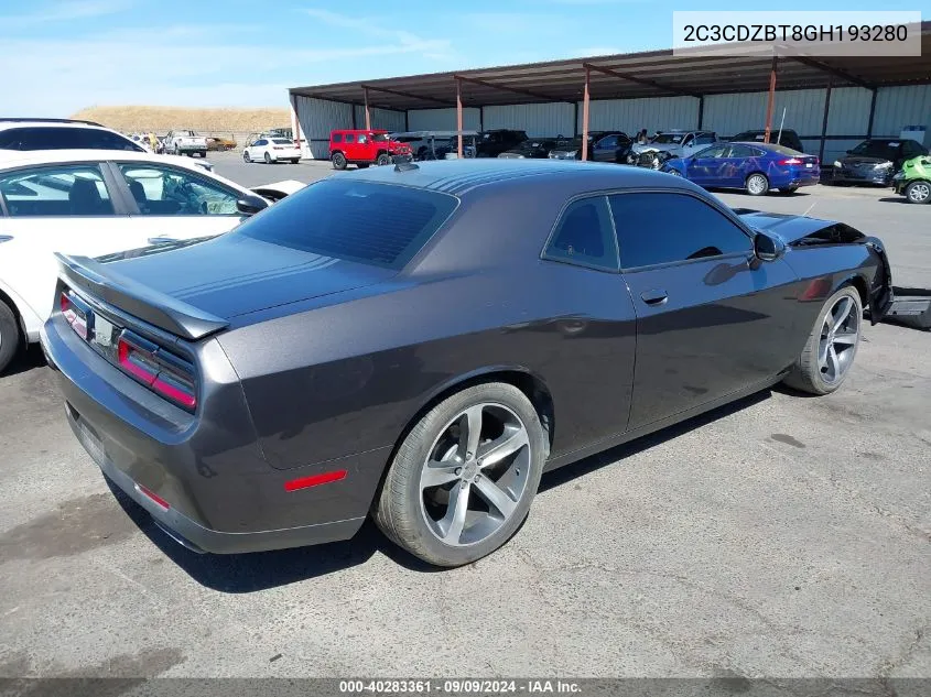 2C3CDZBT8GH193280 2016 Dodge Challenger R/T Plus Shaker