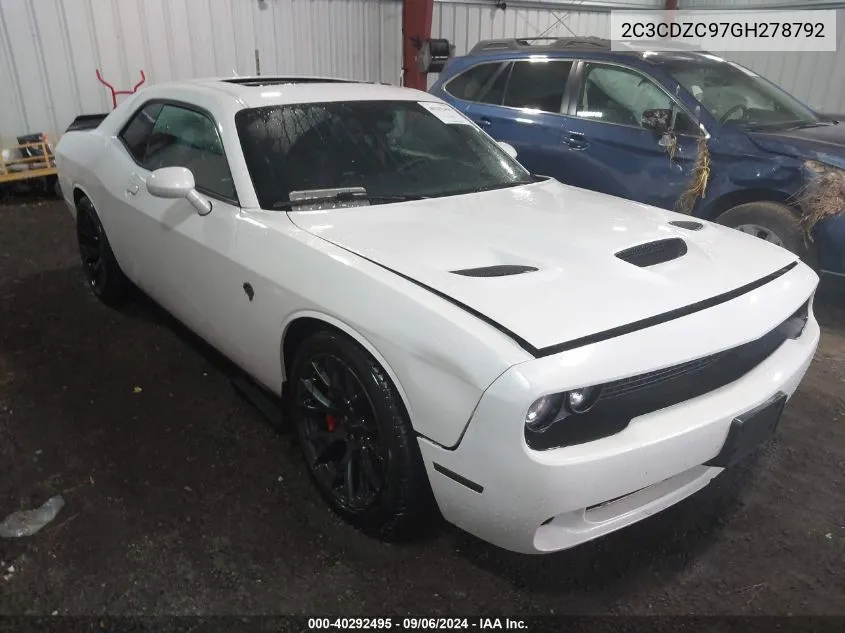 2C3CDZC97GH278792 2016 Dodge Challenger Srt Hellcat