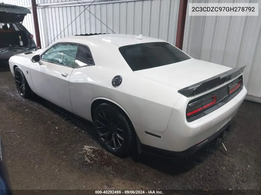 2C3CDZC97GH278792 2016 Dodge Challenger Srt Hellcat