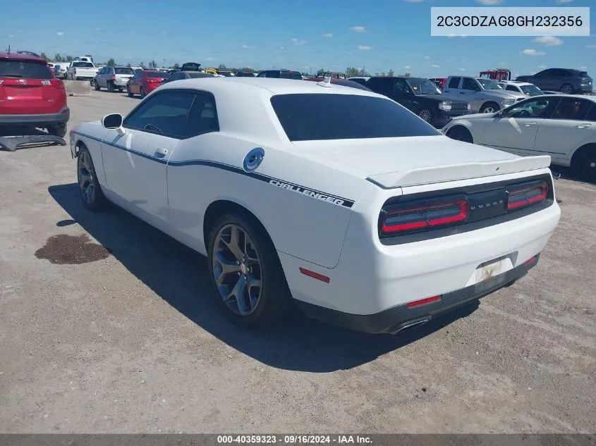 2016 Dodge Challenger Sxt Plus VIN: 2C3CDZAG8GH232356 Lot: 40359323