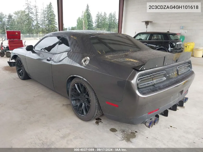 2016 Dodge Challenger Sxt VIN: 2C3CDZAG4GH101618 Lot: 40371089