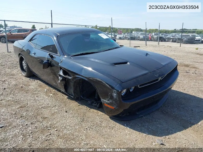 2016 Dodge Challenger Sxt VIN: 2C3CDZAGXGH353504 Lot: 40371487