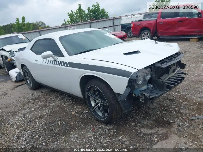 2016 Dodge Challenger Sxt VIN: 2C3CDZAGXGH336590 Lot: 40388600