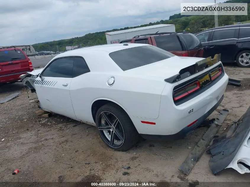 2016 Dodge Challenger Sxt VIN: 2C3CDZAGXGH336590 Lot: 40388600