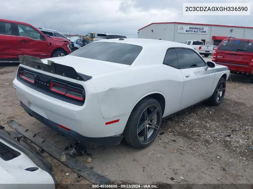 2016 Dodge Challenger Sxt VIN: 2C3CDZAGXGH336590 Lot: 40388600