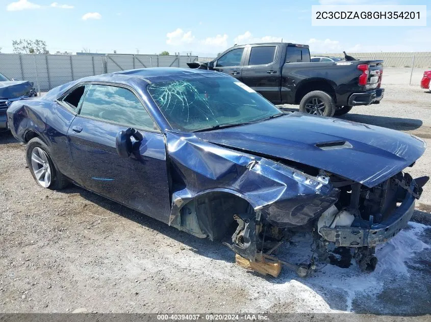 2016 Dodge Challenger Sxt VIN: 2C3CDZAG8GH354201 Lot: 40394037