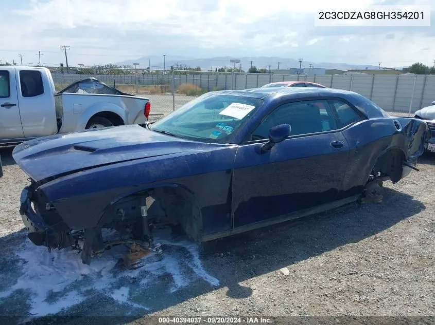 2016 Dodge Challenger Sxt VIN: 2C3CDZAG8GH354201 Lot: 40394037