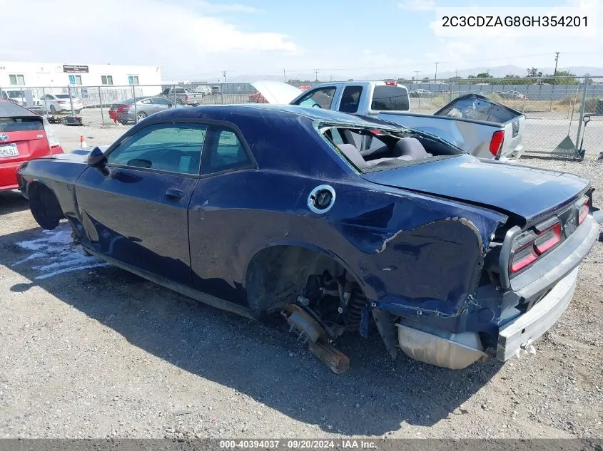 2016 Dodge Challenger Sxt VIN: 2C3CDZAG8GH354201 Lot: 40394037