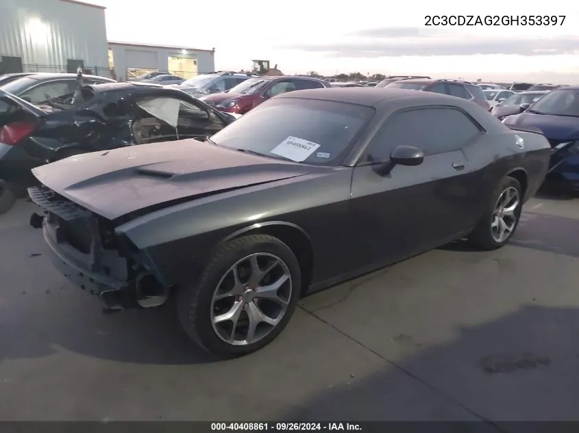 2016 Dodge Challenger Sxt VIN: 2C3CDZAG2GH353397 Lot: 40408861