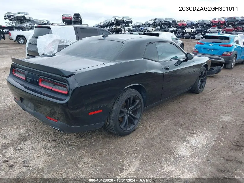 2016 Dodge Challenger Sxt VIN: 2C3CDZAG2GH301011 Lot: 40428028