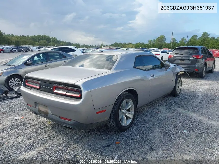 2016 Dodge Challenger Sxt VIN: 2C3CDZAG9GH351937 Lot: 40430309