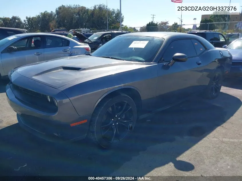 2016 Dodge Challenger Sxt Plus VIN: 2C3CDZAG2GH337376 Lot: 40457306