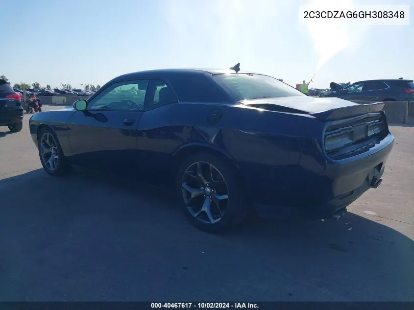 2016 Dodge Challenger Sxt Plus VIN: 2C3CDZAG6GH308348 Lot: 40467617