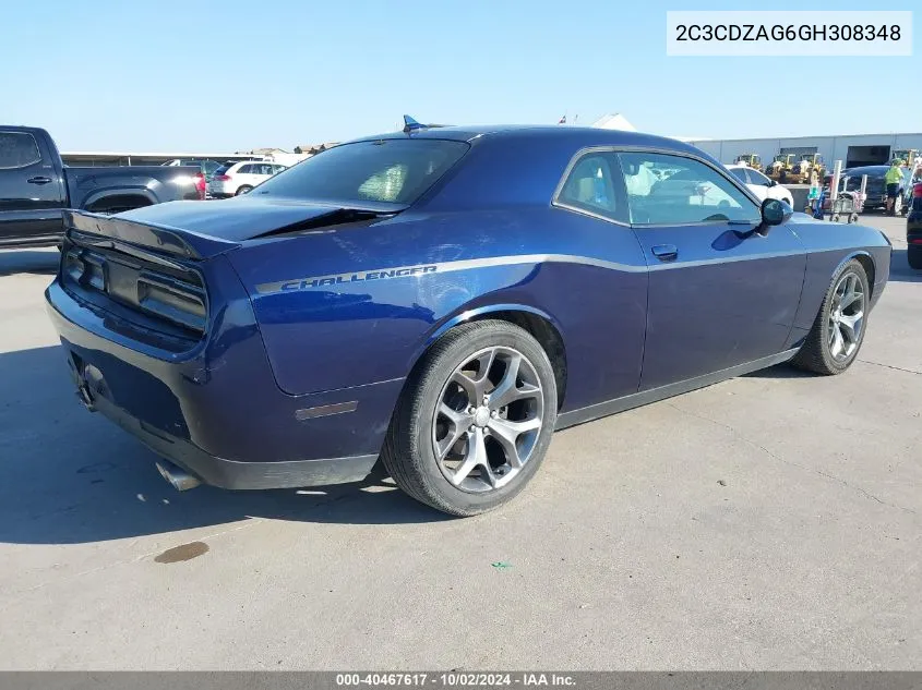 2016 Dodge Challenger Sxt Plus VIN: 2C3CDZAG6GH308348 Lot: 40467617