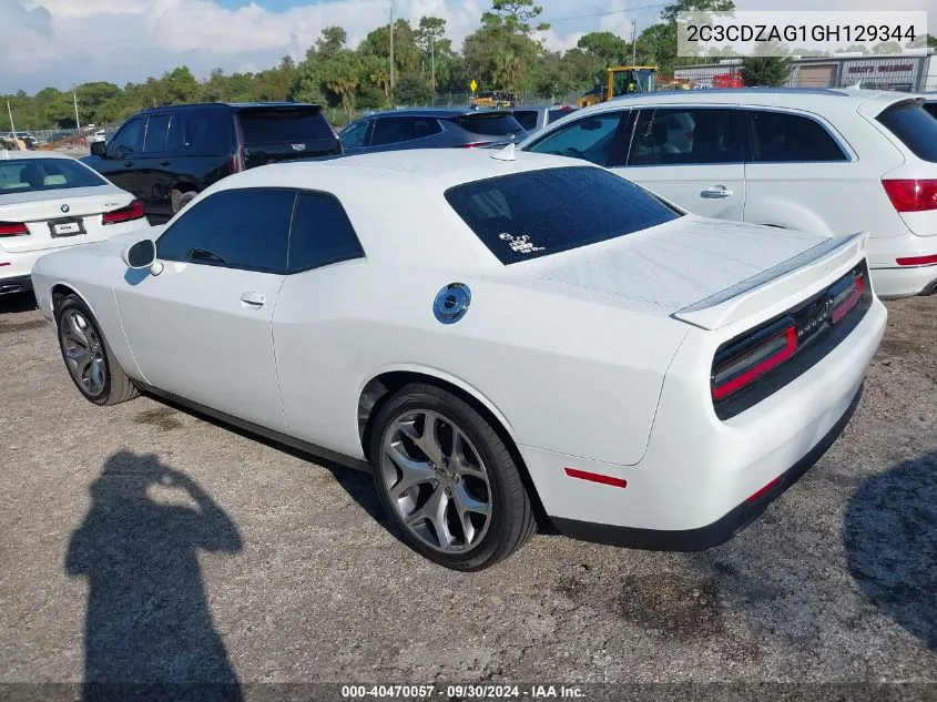 2016 Dodge Challenger Sxt Plus VIN: 2C3CDZAG1GH129344 Lot: 40470057