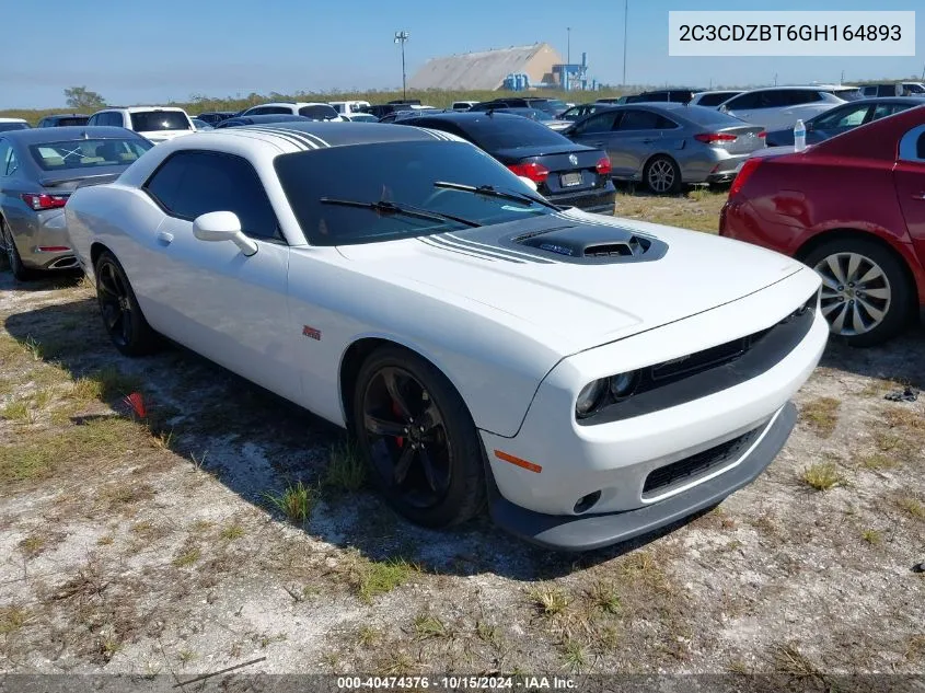 2016 Dodge Challenger R/T Plus Shaker VIN: 2C3CDZBT6GH164893 Lot: 40474376