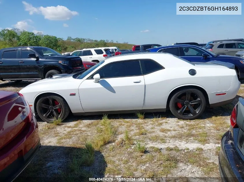 2016 Dodge Challenger R/T Plus Shaker VIN: 2C3CDZBT6GH164893 Lot: 40474376