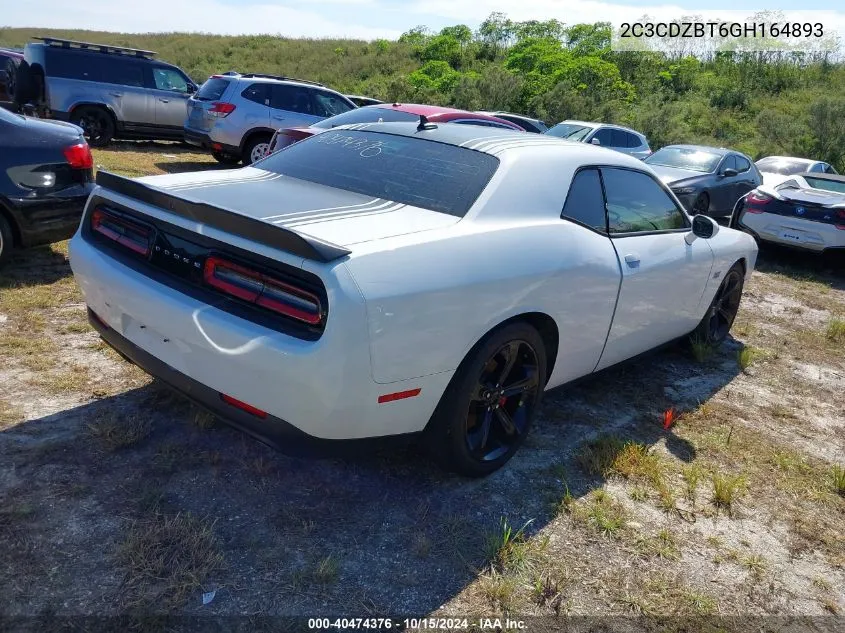 2016 Dodge Challenger R/T Plus Shaker VIN: 2C3CDZBT6GH164893 Lot: 40474376