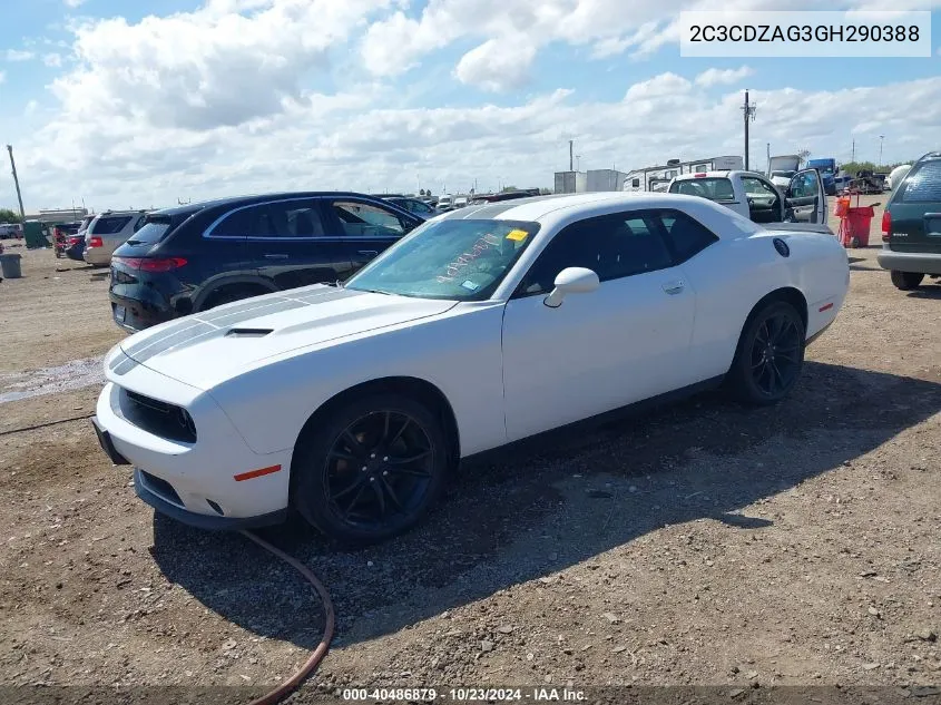 2C3CDZAG3GH290388 2016 Dodge Challenger Sxt