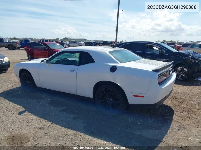 2C3CDZAG3GH290388 2016 Dodge Challenger Sxt