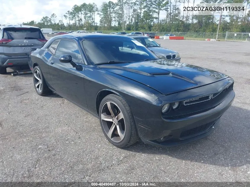 2016 Dodge Challenger Sxt VIN: 2C3CDZAG3GH119334 Lot: 40490487