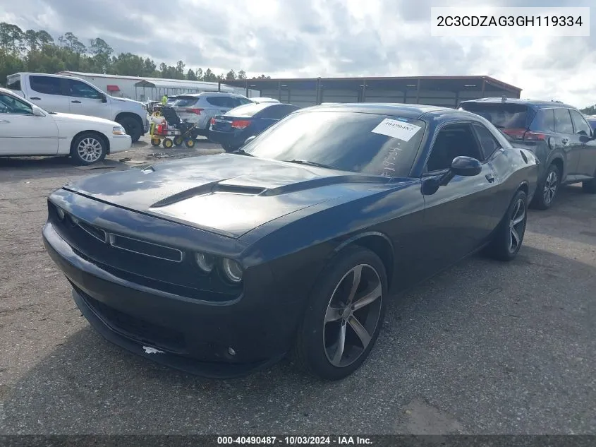 2016 Dodge Challenger Sxt VIN: 2C3CDZAG3GH119334 Lot: 40490487