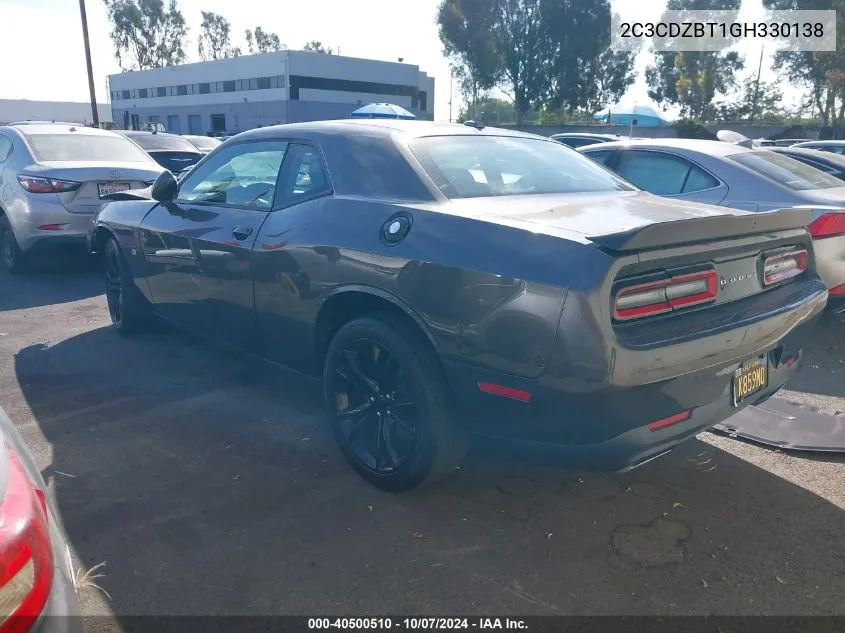 2016 Dodge Challenger R/T Plus VIN: 2C3CDZBT1GH330138 Lot: 40500510